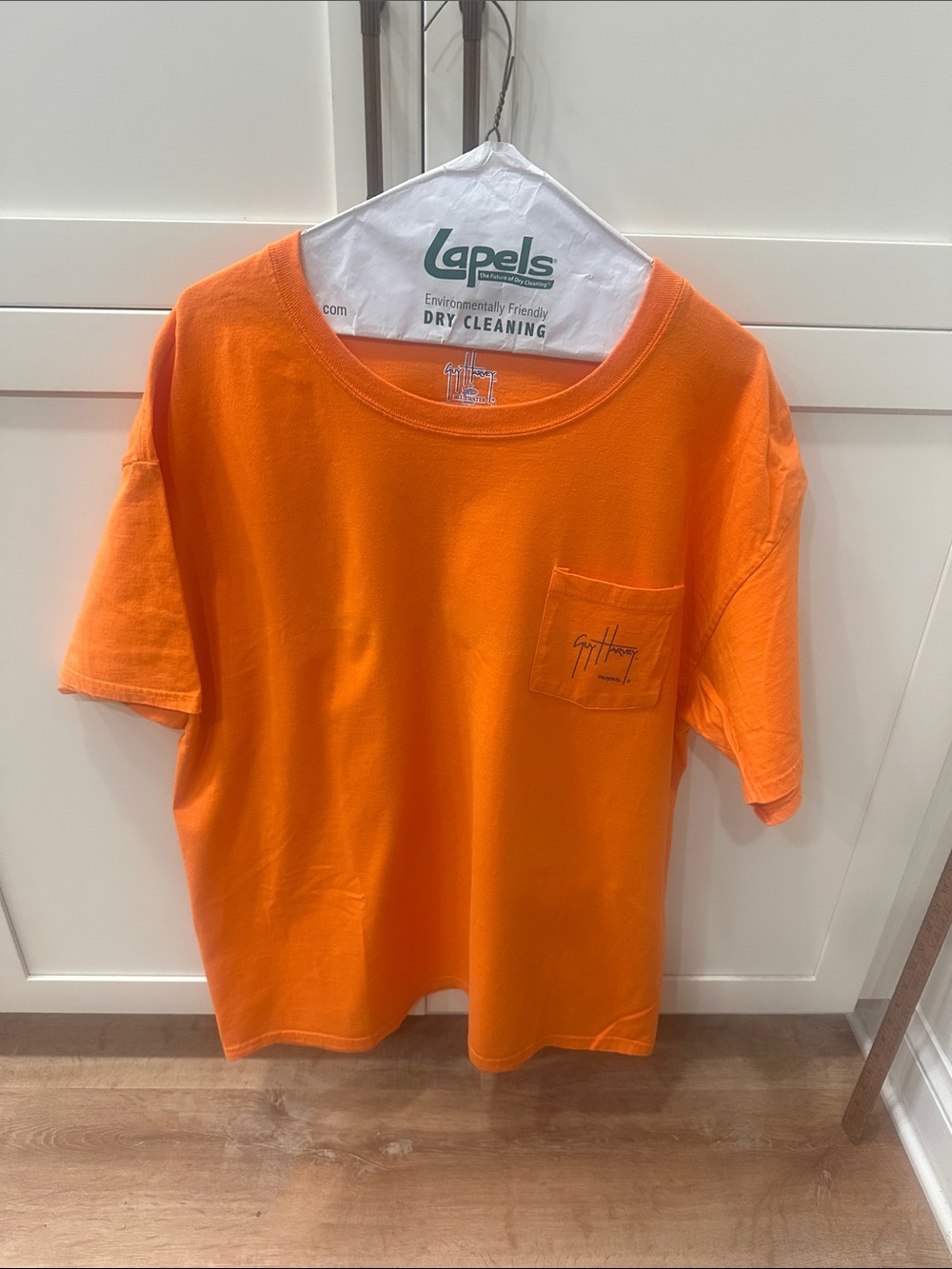Guy Harvey Bright Orange Pocket Tee for Men